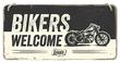 *BIKERS WELCOME* HANGING SIGN B X H: 20X10CM