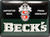 Retro Metal Sign Beck's - Vintage Green Size: 40x30cm