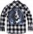 Brandit Ozzy Checkshirt, shirt Color: Black/Light Grey Size: S