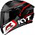 KYT NF-R Track, integral helmet Color: Matt Grey/Black/Red Size: XS
