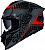 SMK Titan Carbon Nero, integral helmet Color: Black/Red/Grey Size: XS